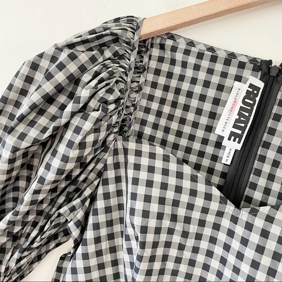 ROTATE BIRGER CHRISTENSEN Gingham shell mini dress - Picture 7 of 16